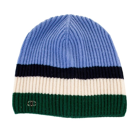 Tory Burch Accessories - Tory Burch Merino Wool Striped Beanie